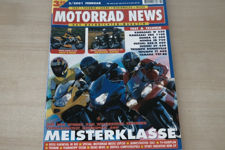 Deckblatt Motorrad News (02/2001)